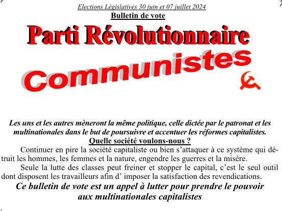 bulletin de vote lesgislative 2024